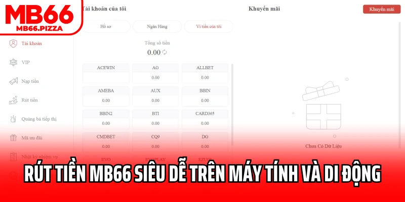 Quy trình rút tiền MB66 siêu dễ trên máy tính và di động